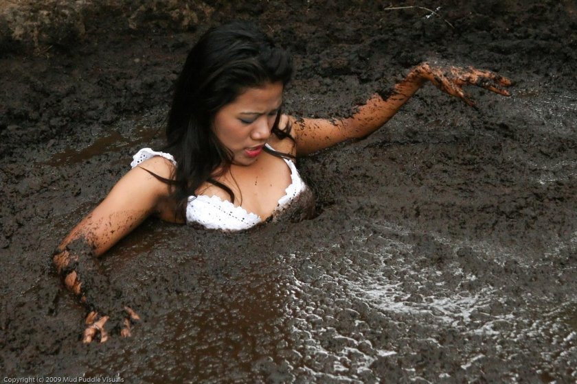 Girl in a swamp