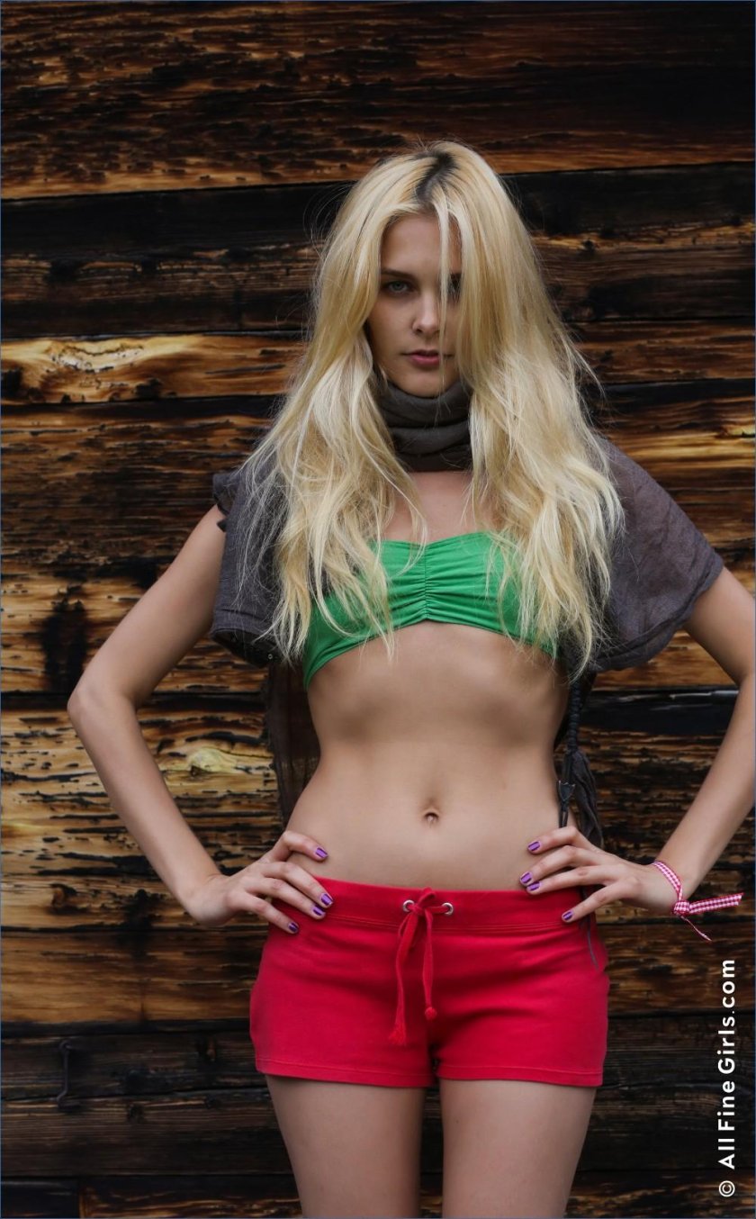 The blonde is beautiful