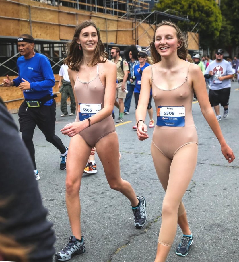 Naked women at the festival