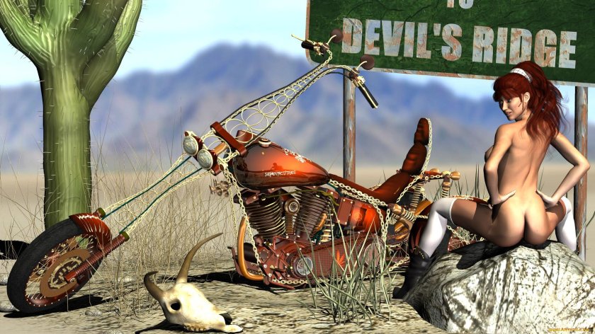 Girl on a motorcycle