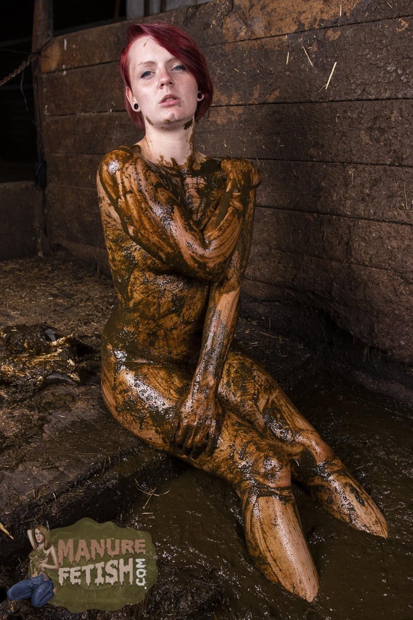 Girl slave in mud