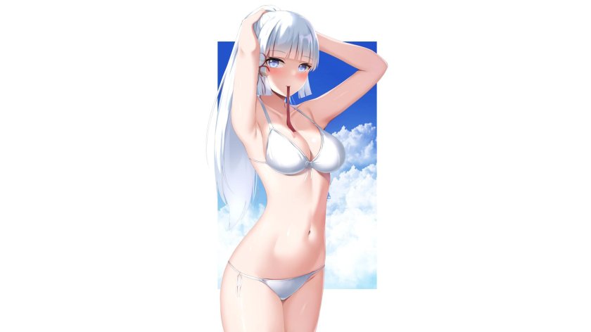 Tits in anime swimsuit