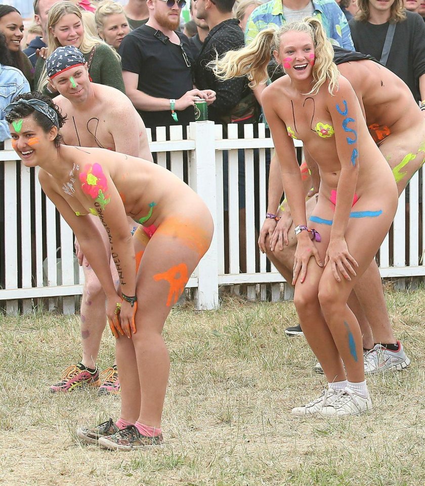 Naked race at the Festival in Denmark