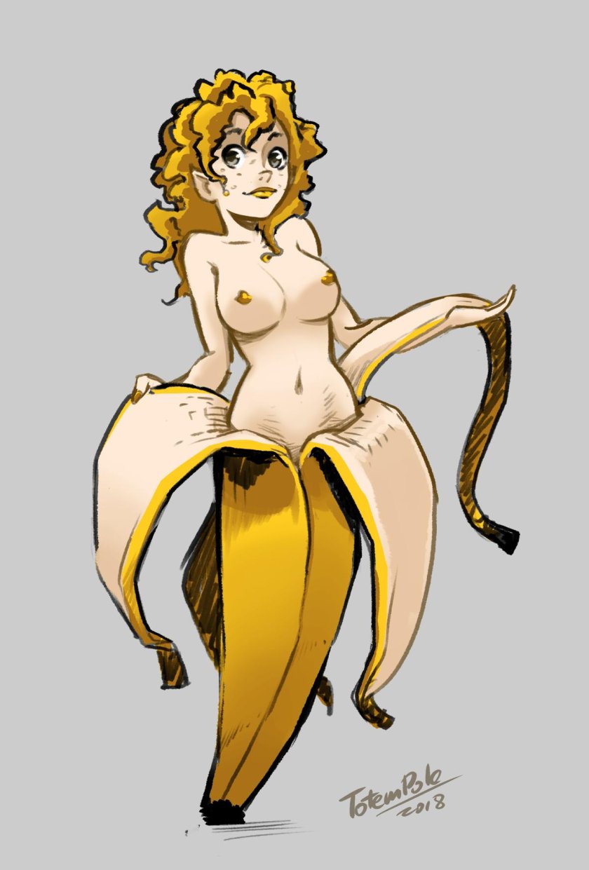Banana hentai masturbation