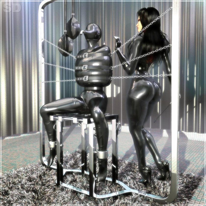 Latex Bondage Reflective Desire