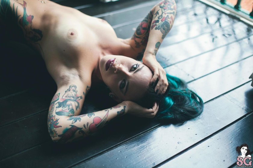 A woman with tattoos