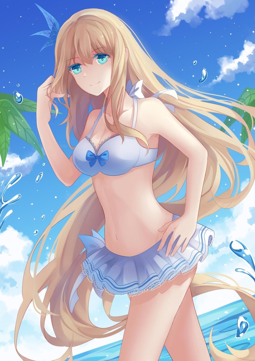 Anime girls are beautiful in swimsuits