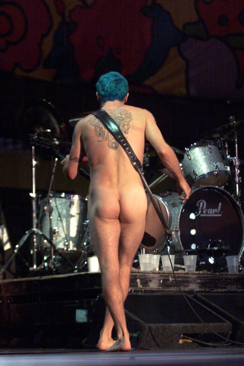 Naked on stage