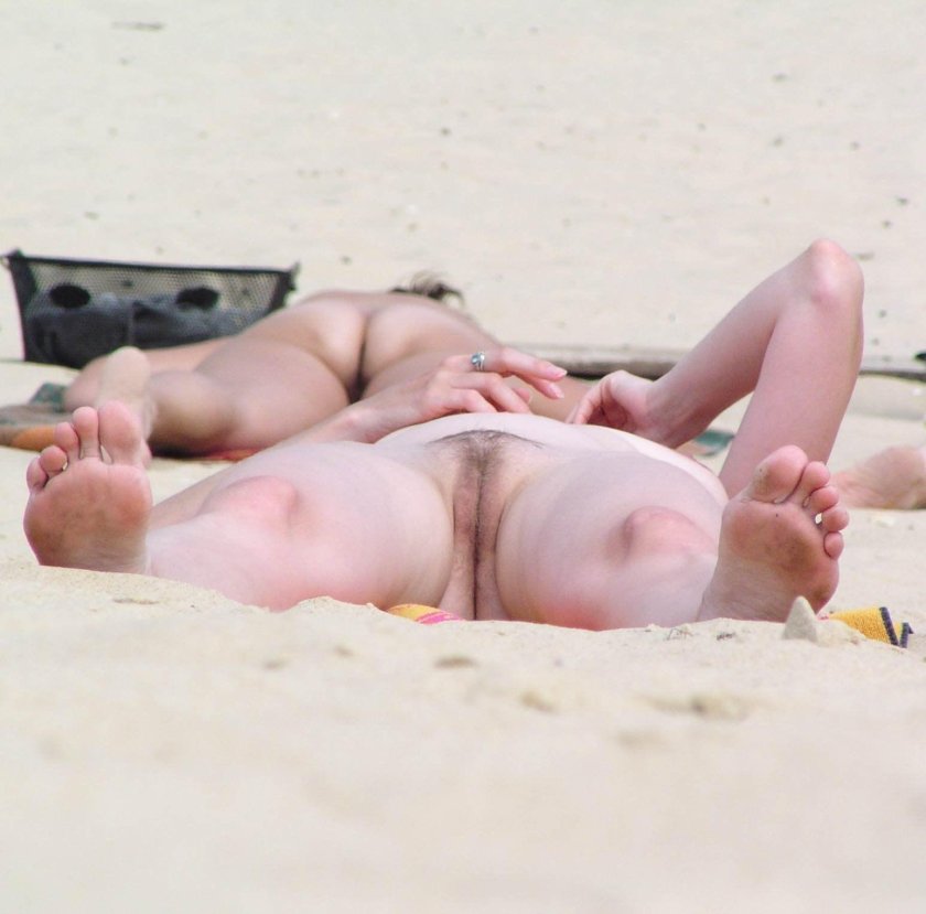 Peeping on the beach hairy