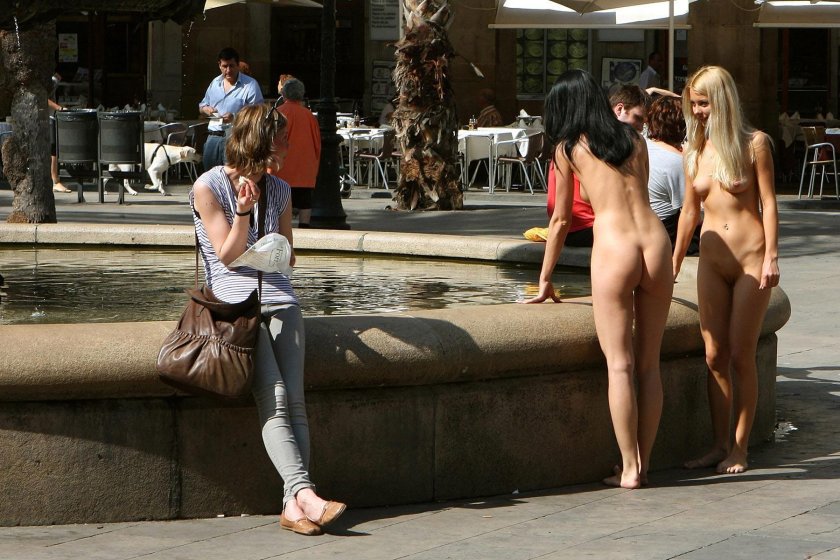 Forced nudity in public
