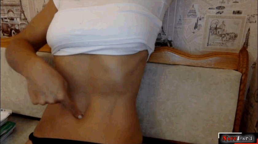 Girl with flat stomach