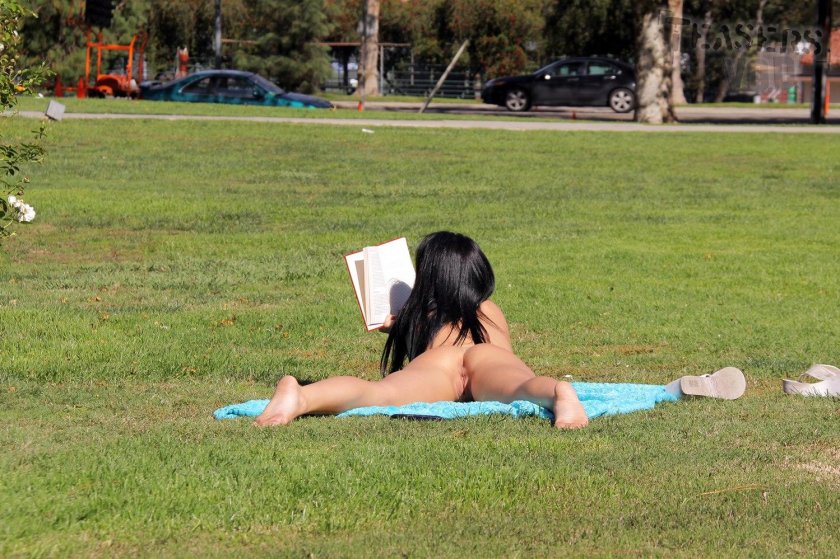 Sunbathing in the park