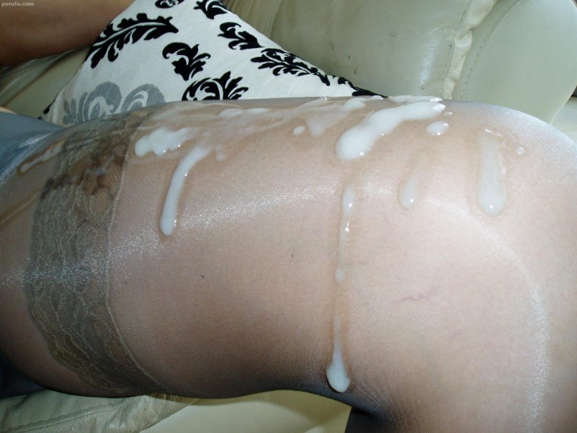 Cum on girls clothes
