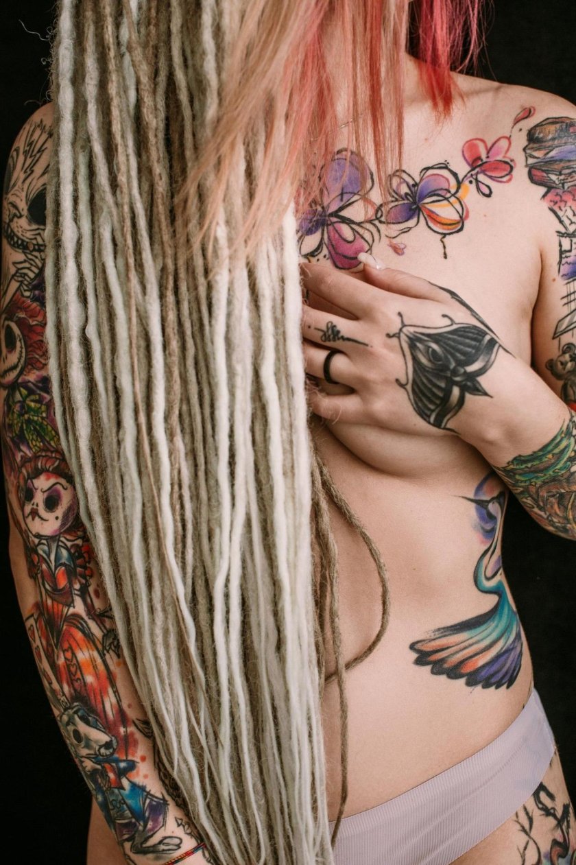 Girl with dreadlocks