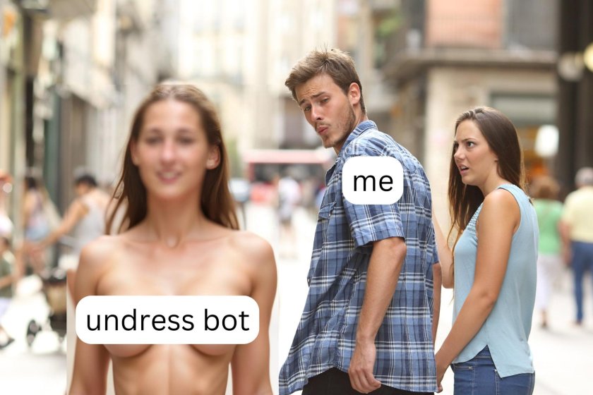 The guy turns into a girl meme