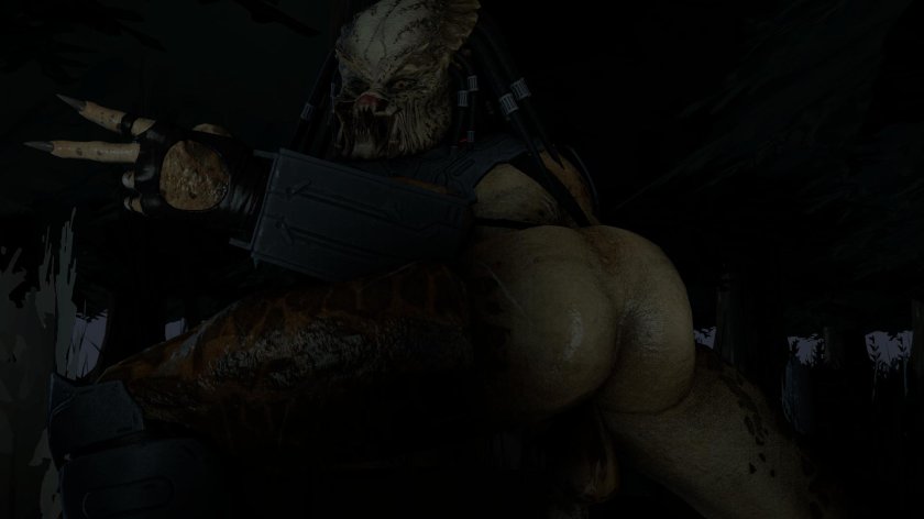 Alien against a predator