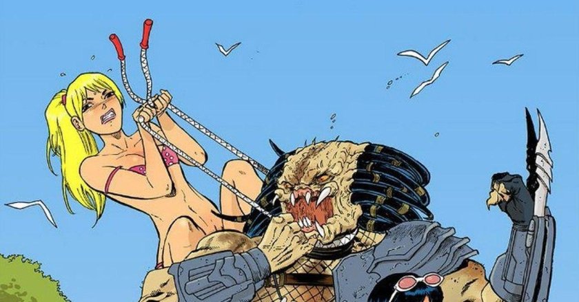 Archie against a predator