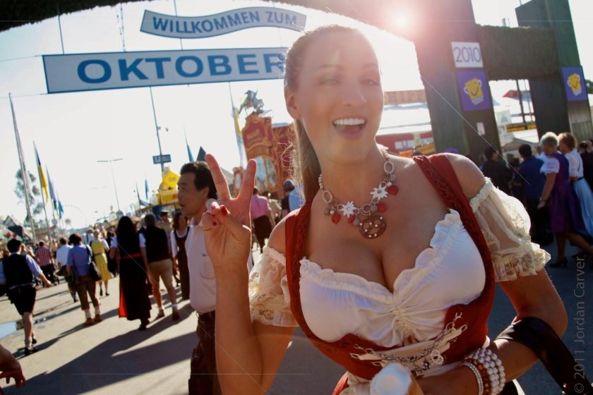 Jordan Carver on Oktoberfest