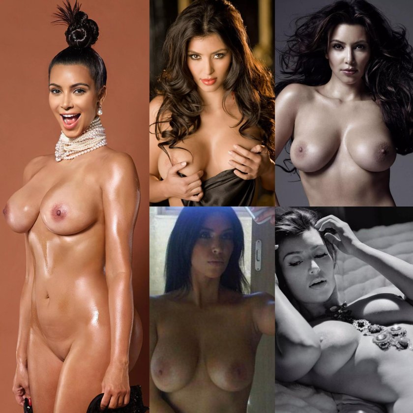 Kim Kardashian naked in oil