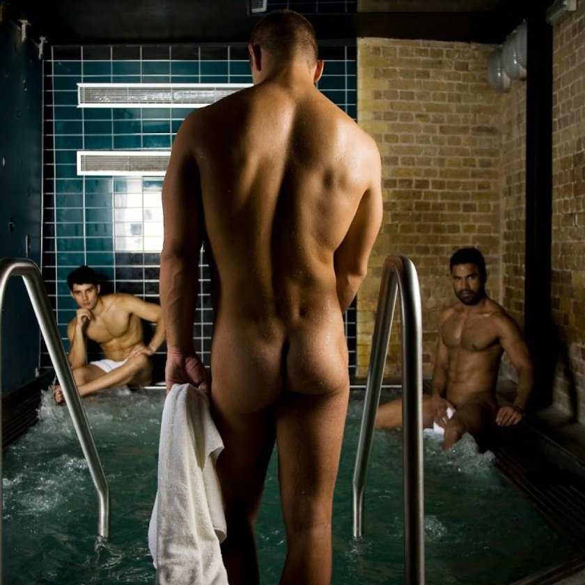 Boys Nagish in the pool