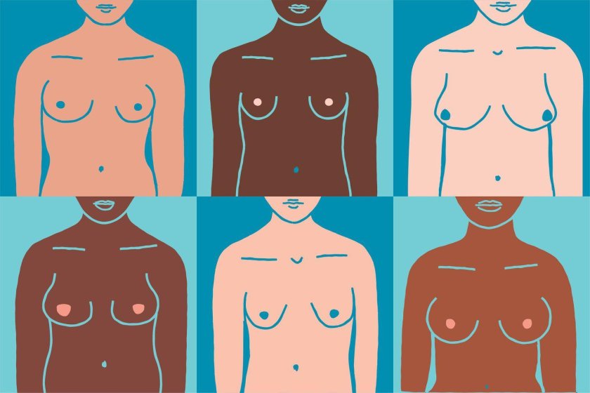 The second breast size is naked