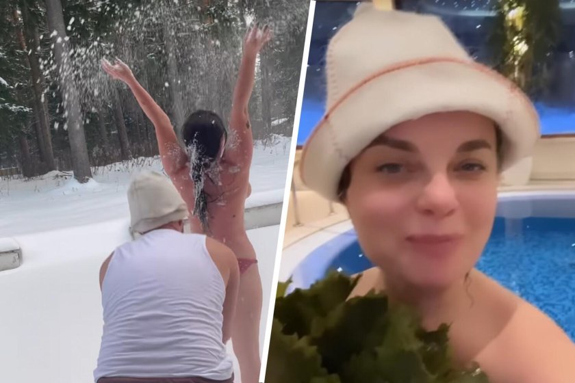 Natasha Koroleva in the bath