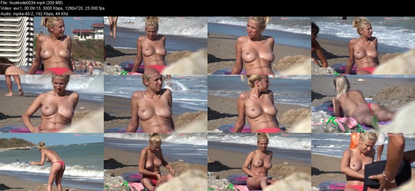 Beautiful girls on a nudist beach