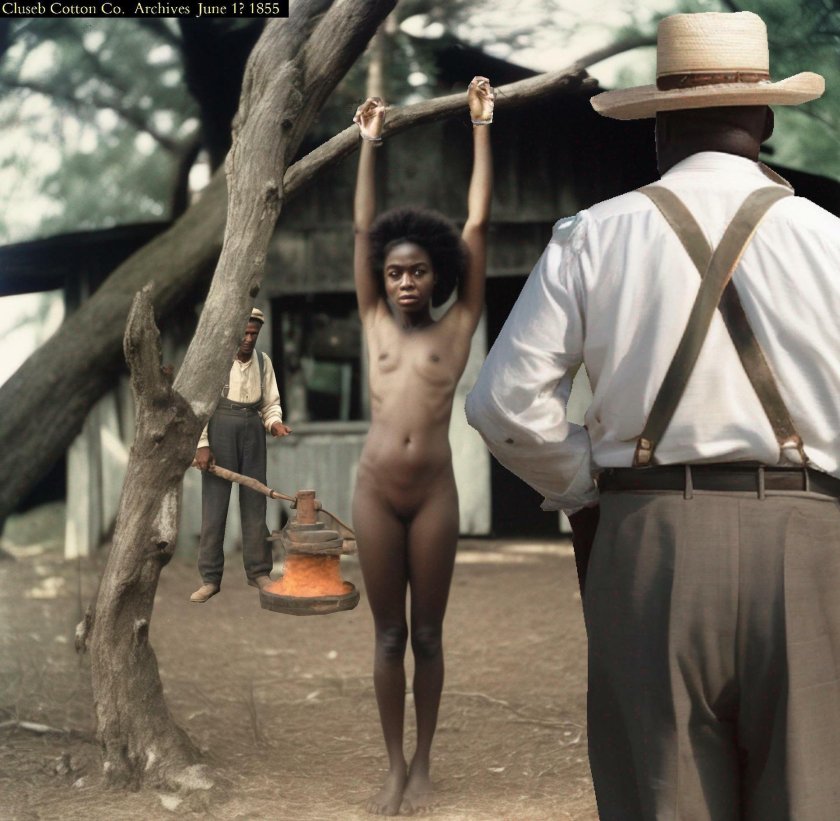 Bdsm Naked slaves on plantations