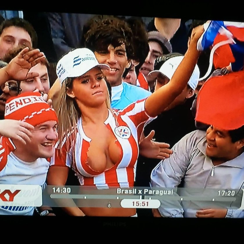 Fans of the national team Paraguay Larisa Ricelme
