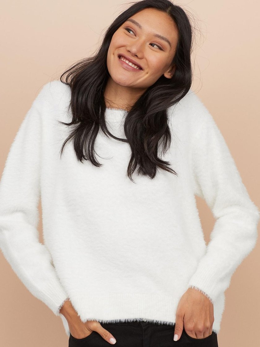 Plush sweater oversize
