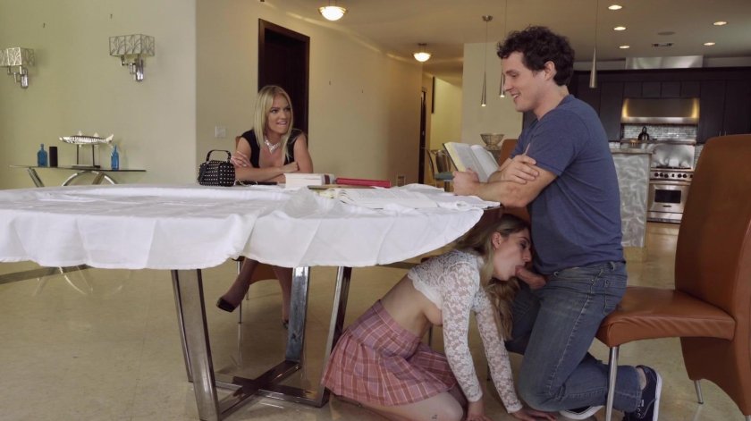 Porn under the table