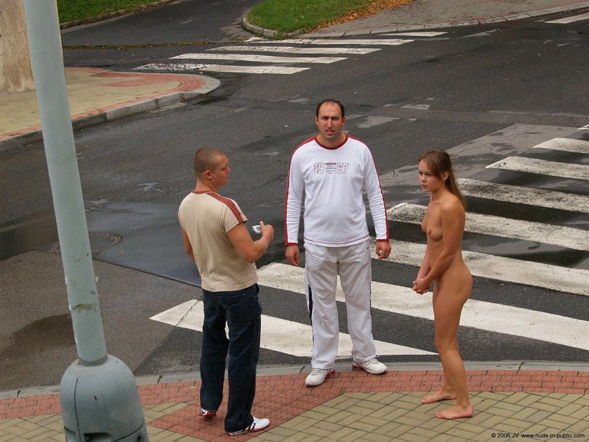 Naked on the street