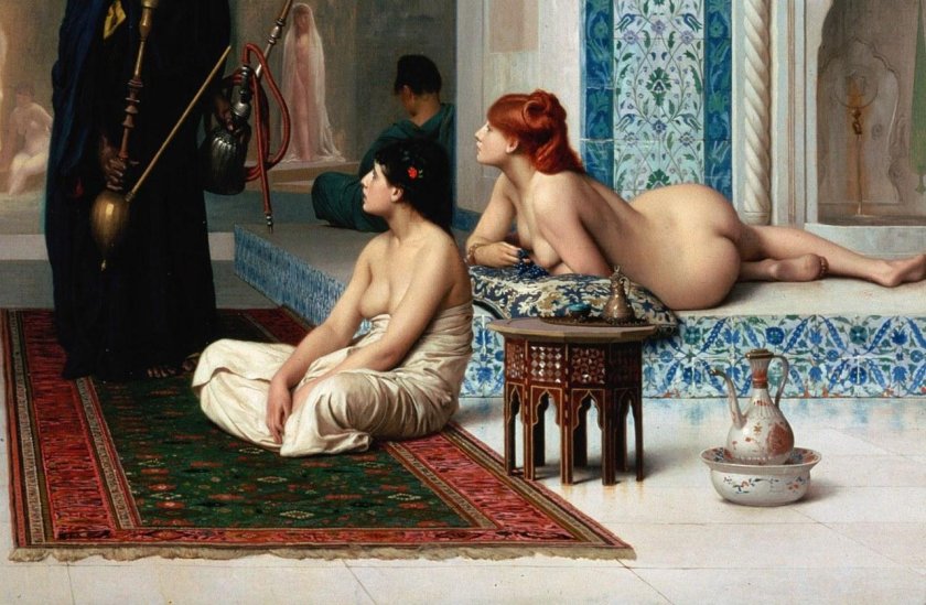 Basin in the harem of Jean-Leon Jerome Picture