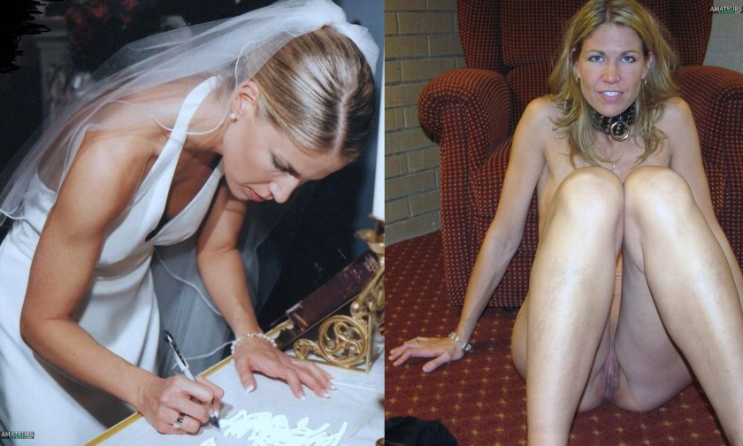 Naked brides in clothes and without
