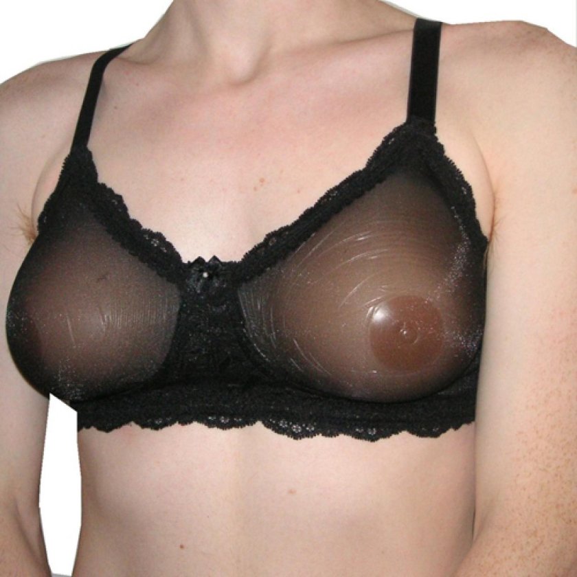 The bra is transparent