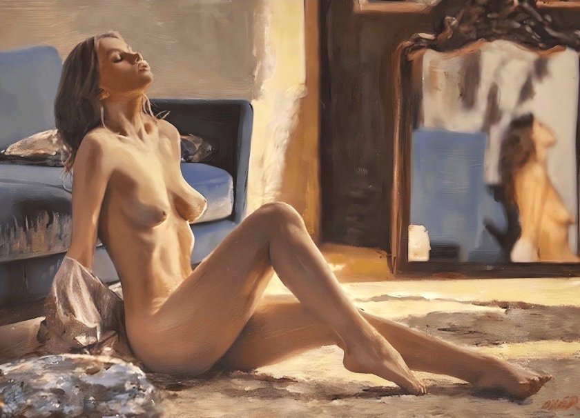 Modern painting nude