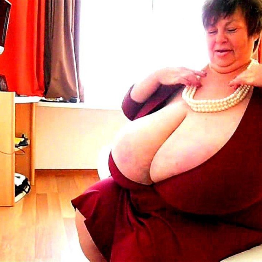 Old women with huge breasts Karola