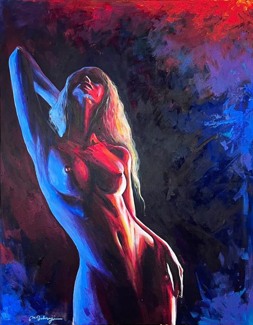 Modern paintings in the style of nude
