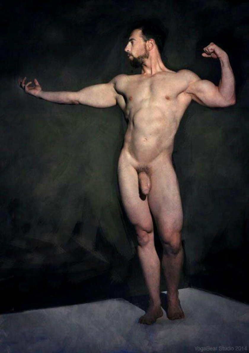 Naked guys Pose an artist