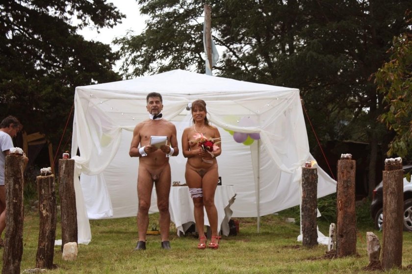 Nudist wedding
