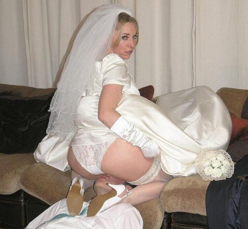 In a wedding dress porn