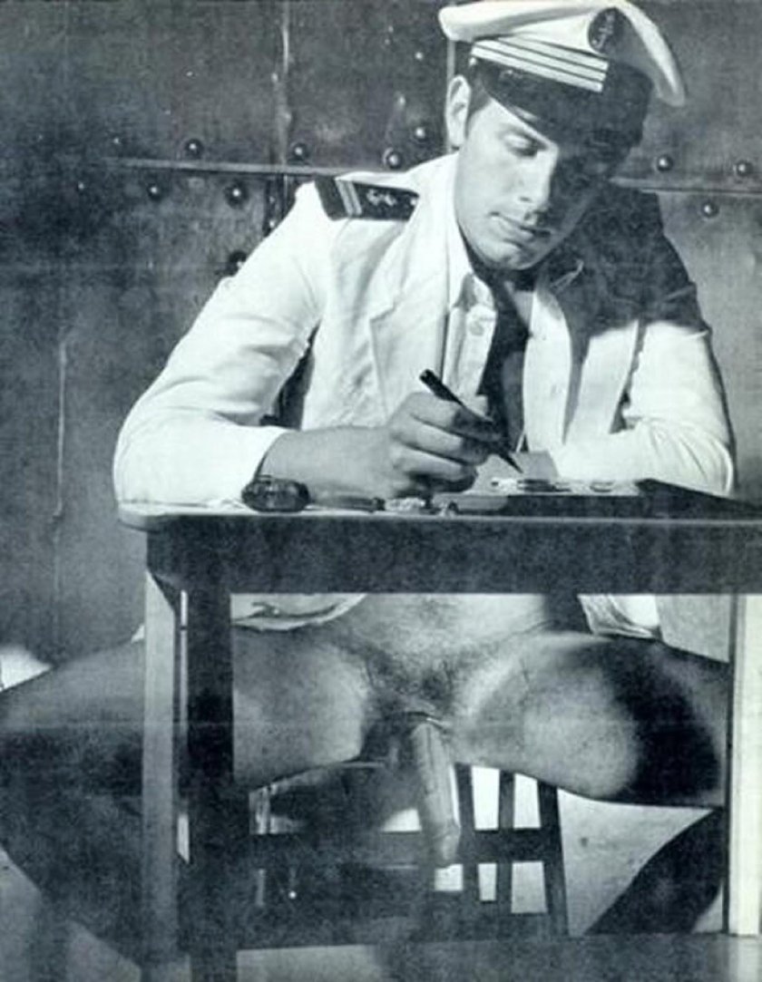 Naked guys retro military