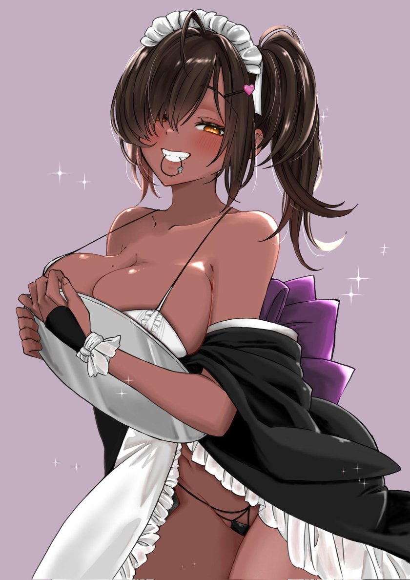 Hentai dark -skinned maid