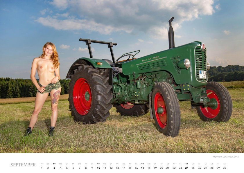 Ero photo shoot on a tractor