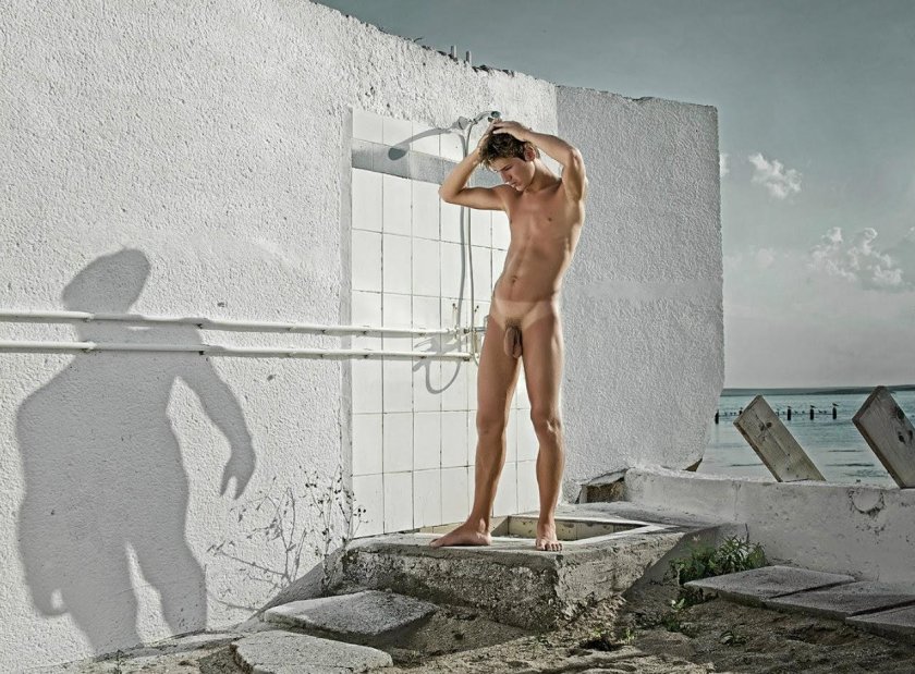 Beautiful naked guys in the shower