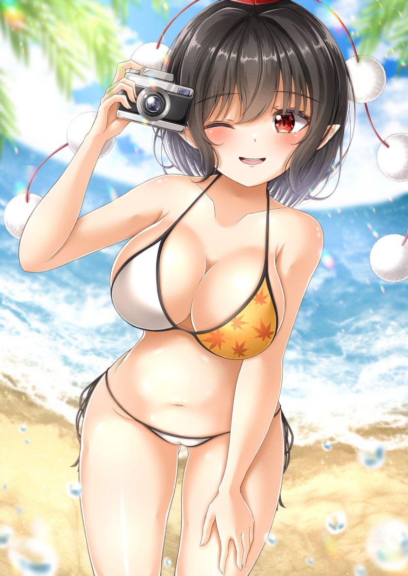 Tits in anime swimsuit