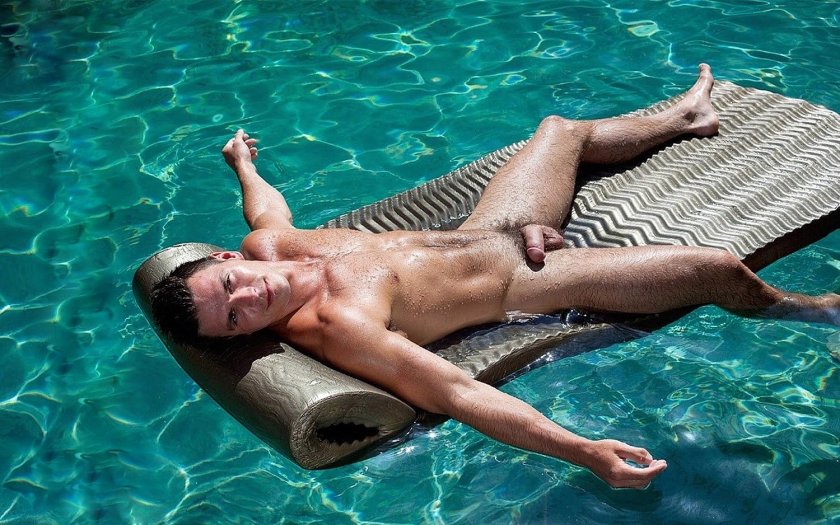 Male swimming naked