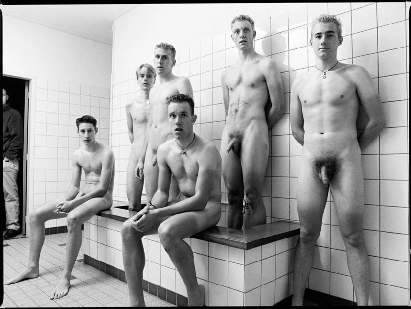 Naked swimmers of men retro