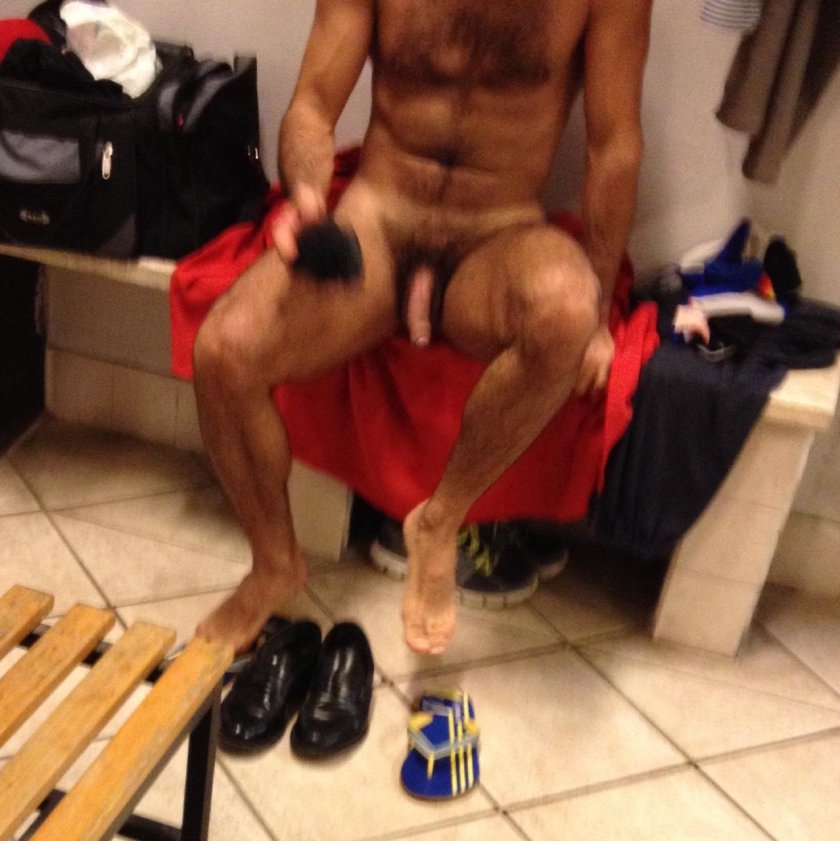 Naked football players