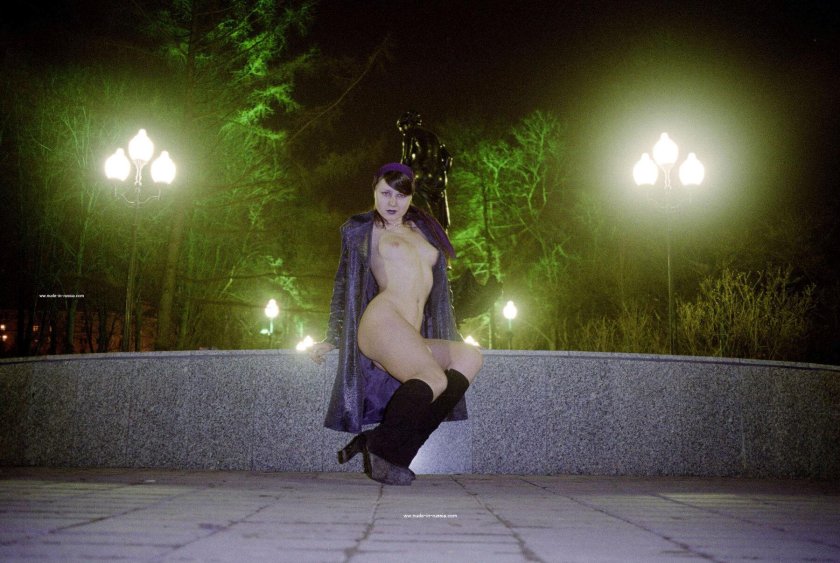 Girl at night on the street